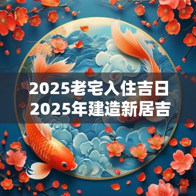 2025老宅入住吉日 2025年建造新居吉日