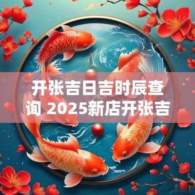 开张吉日吉时辰查询 2025新店开张吉日时辰