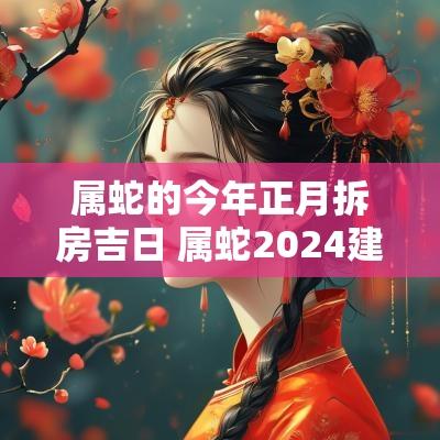 属蛇的今年正月拆房吉日 属蛇2025建房动工最佳吉日