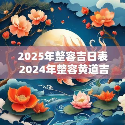 2025年整容吉日表 2025年整容黄道吉日