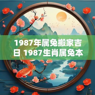 1987年属兔搬家吉日 1987生肖属兔本月搬家吉日