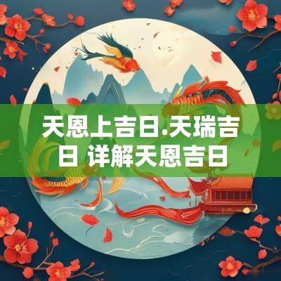 天恩上吉日.天瑞吉日 详解天恩吉日