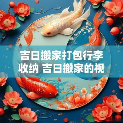 吉日搬家打包行李收纳 吉日搬家的视频
