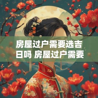 房屋过户需要选吉日吗 房屋过户需要在工作日办理吗