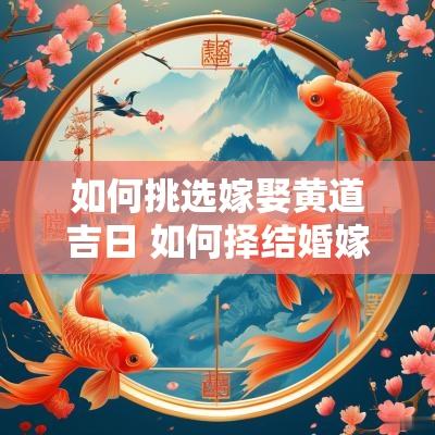 如何挑选嫁娶黄道吉日 如何择结婚嫁娶吉日
