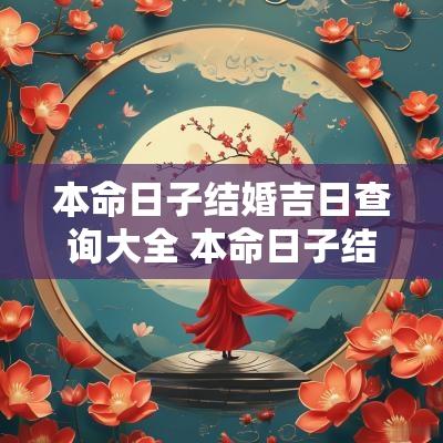 本命日子结婚吉日查询大全 本命日子结婚吉日查询