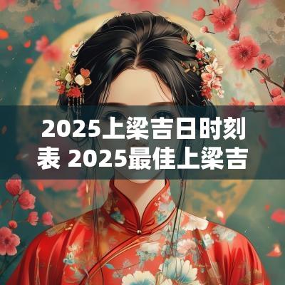 2025上梁吉日时刻表 2025最佳上梁吉日吉时
