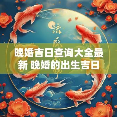 晚婚吉日查询大全最新 晚婚的出生吉日