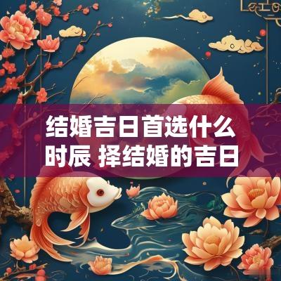 结婚吉日首选什么时辰 择结婚的吉日与出生时辰有关吗