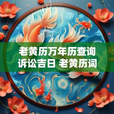 老黄历万年历查询诉讼吉日 老黄历词讼吉日查询