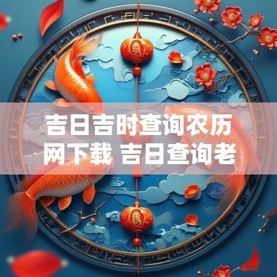 吉日吉时查询农历网下载 吉日查询老黄历下载