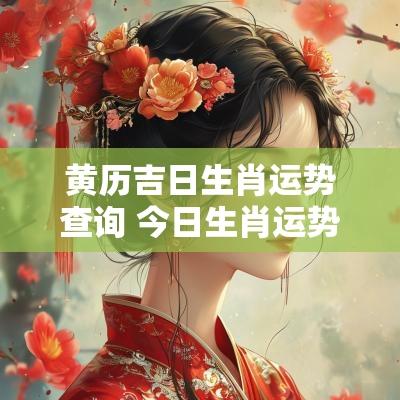 黄历吉日生肖运势查询 今日生肖运势查询黄历吉日
