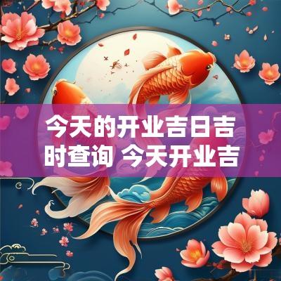 今天的开业吉日吉时查询 今天开业吉时是几点几分