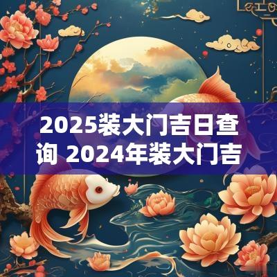 2025装大门吉日查询 2025年装大门吉日查询