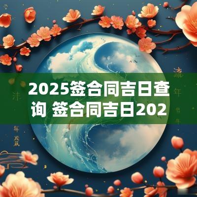 2025签合同吉日查询 签合同吉日2025