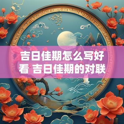 吉日佳期怎么写好看 吉日佳期的对联怎么贴
