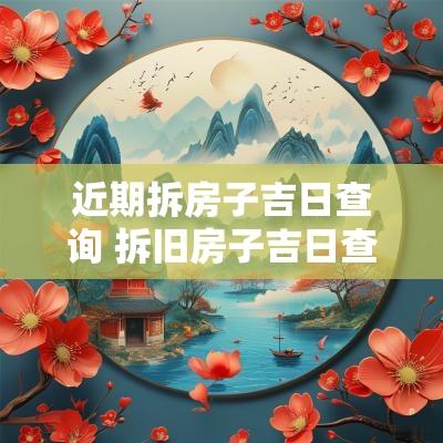 近期拆房子吉日查询 拆旧房子吉日查询