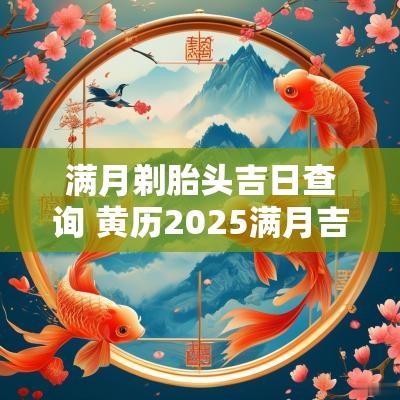 满月剃胎头吉日查询 黄历2025满月吉日