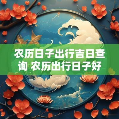 农历日子出行吉日查询 农历出行日子好坏