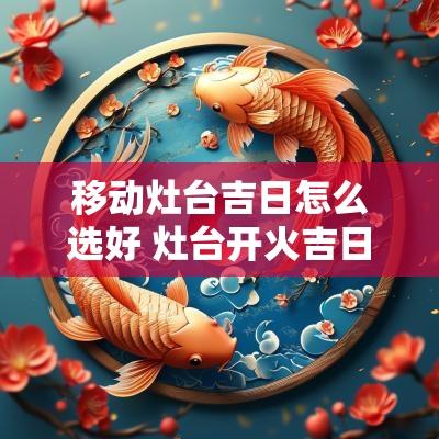 移动灶台吉日怎么选好 灶台开火吉日哪天最好