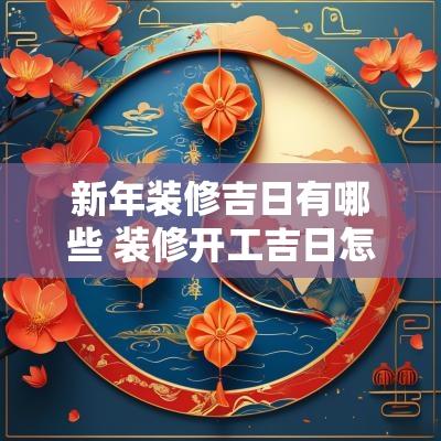 新年装修吉日有哪些 装修开工吉日怎么选