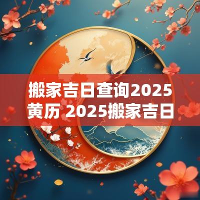 搬家吉日查询2025黄历 2025搬家吉日直播