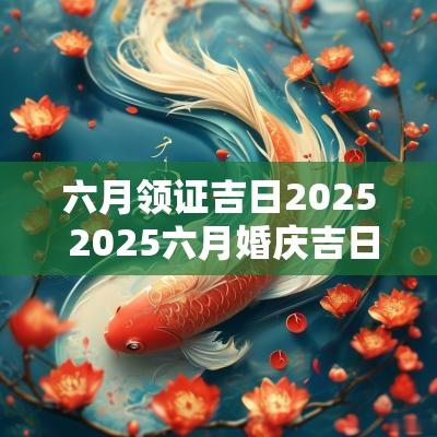 六月领证吉日2025 2025六月婚庆吉日