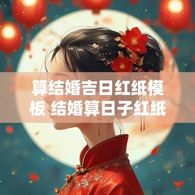 算结婚吉日红纸模板 结婚算日子红纸的模板