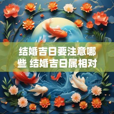 结婚吉日要注意哪些 结婚吉日属相对照表