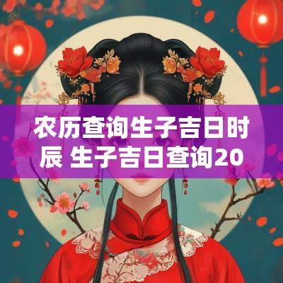 农历查询生子吉日时辰 生子吉日查询2025农历
