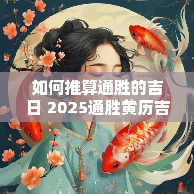 如何推算通胜的吉日 2025通胜黄历吉日
