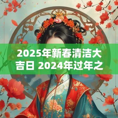 2025年新春清洁大吉日 2025年过年之前大扫除大吉日