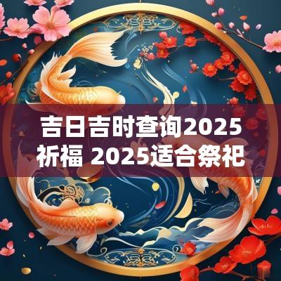 吉日吉时查询2025祈福 2025适合祭祀祈福吉日