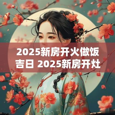 2025新房开火做饭吉日 2025新房开灶吉日