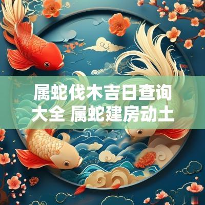 属蛇伐木吉日查询大全 属蛇建房动土吉日吉时