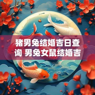 猪男兔结婚吉日查询 男兔女鼠结婚吉日查询