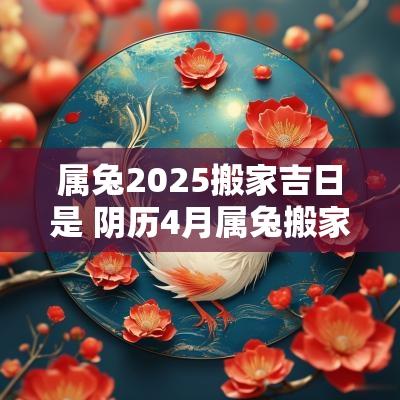 属兔2025搬家吉日是 阴历4月属兔搬家吉日