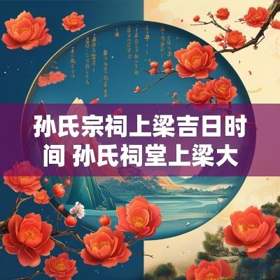 孙氏宗祠上梁吉日时间 孙氏祠堂上梁大吉