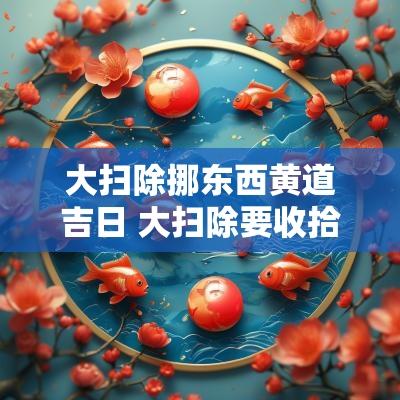 大扫除挪东西黄道吉日 大扫除要收拾哪些屋子死角
