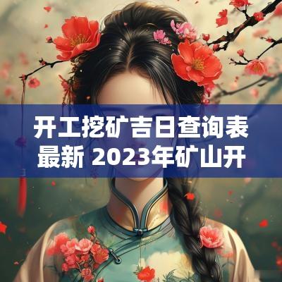 开工挖矿吉日查询表最新 2025年矿山开工吉日一览表
