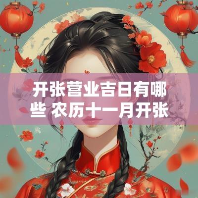 开张营业吉日有哪些 农历十一月开张吉日