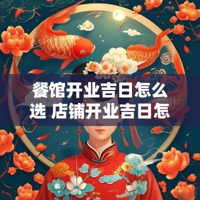餐馆开业吉日怎么选 店铺开业吉日怎么看