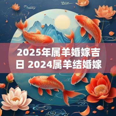 2025年属羊婚嫁吉日 2025属羊结婚嫁娶吉日一览表