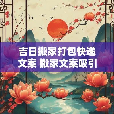 吉日搬家打包快递文案 搬家文案吸引人的句子