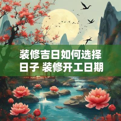装修吉日如何选择日子 装修开工日期时间吉日