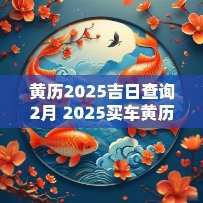 黄历2025吉日查询2月 2025买车黄历吉日查询