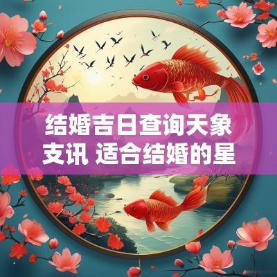结婚吉日查询天象支讯 适合结婚的星宿和黄道吉日