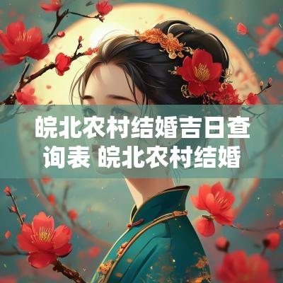 皖北农村结婚吉日查询表 皖北农村结婚风俗 皖北农村结婚吉日查询表 皖北农村结婚风俗