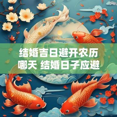 结婚吉日避开农历哪天 结婚日子应避开农历几月