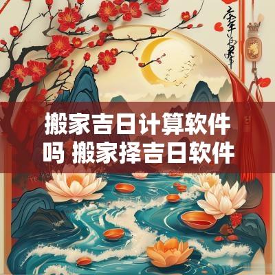 搬家吉日计算软件吗 搬家择吉日软件有哪些